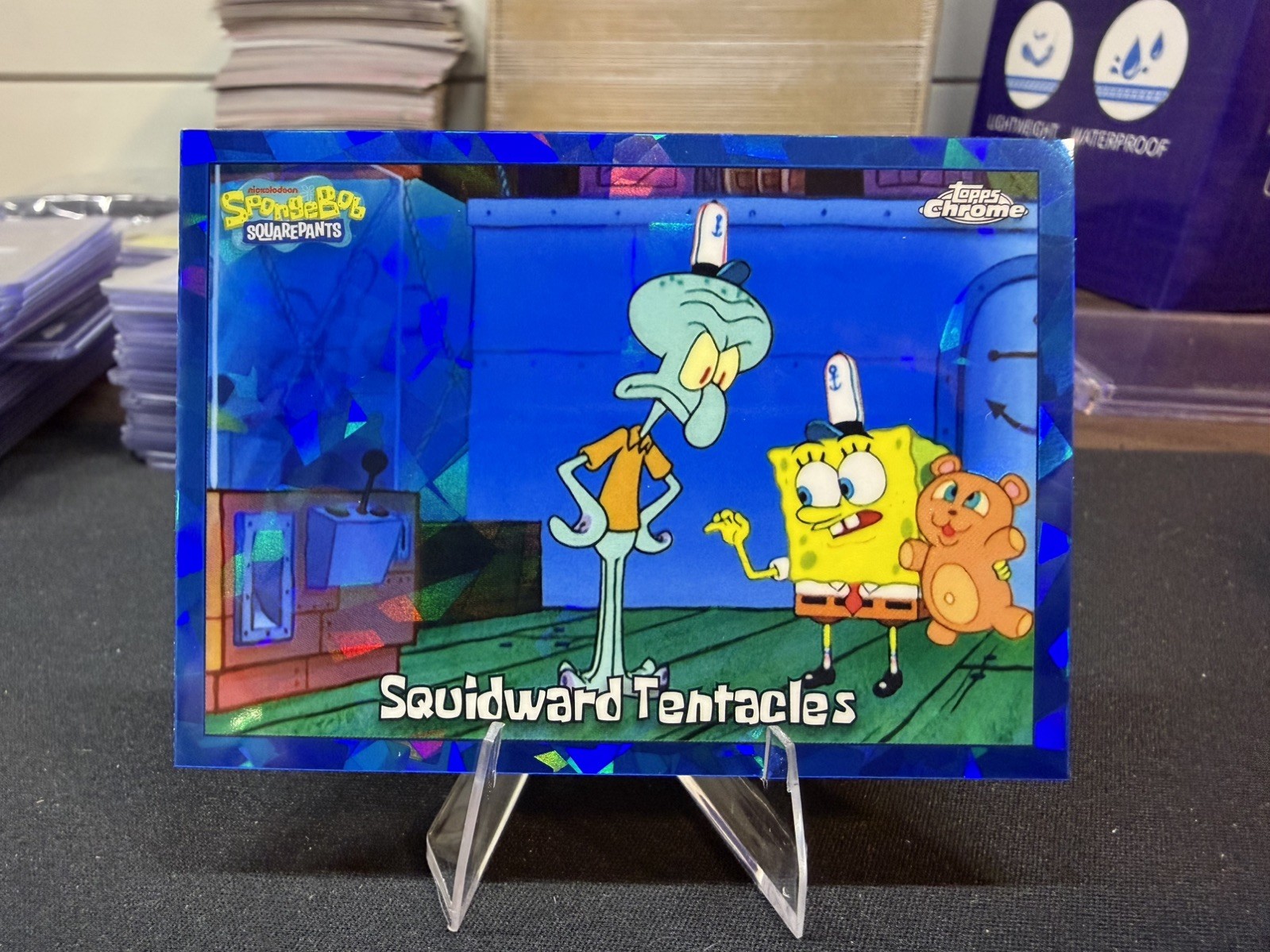2025 Topps Chrome Sapphire Spongebob 25th Squidward Tentacles #23 B