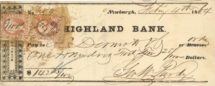 Highland Bank – Checks – Checks