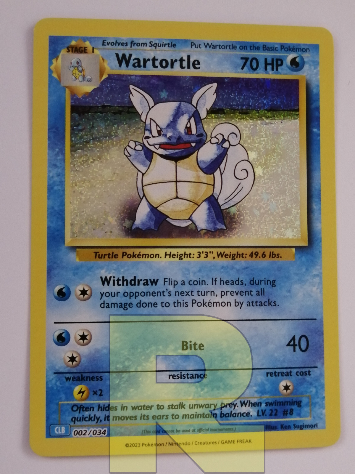 Wartortle® Pokemon TCG Classic CLB 002/034® Promo Holo Foil® English
