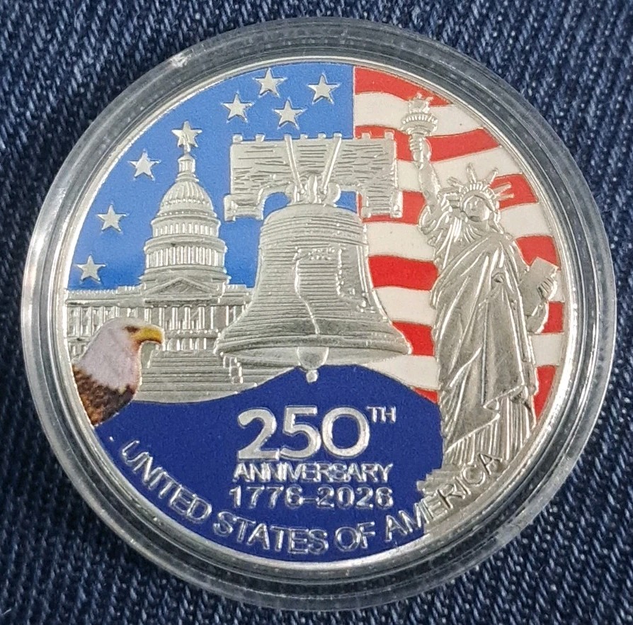 United States 250th Anniversary Collectable Coin Silver Color Challenge