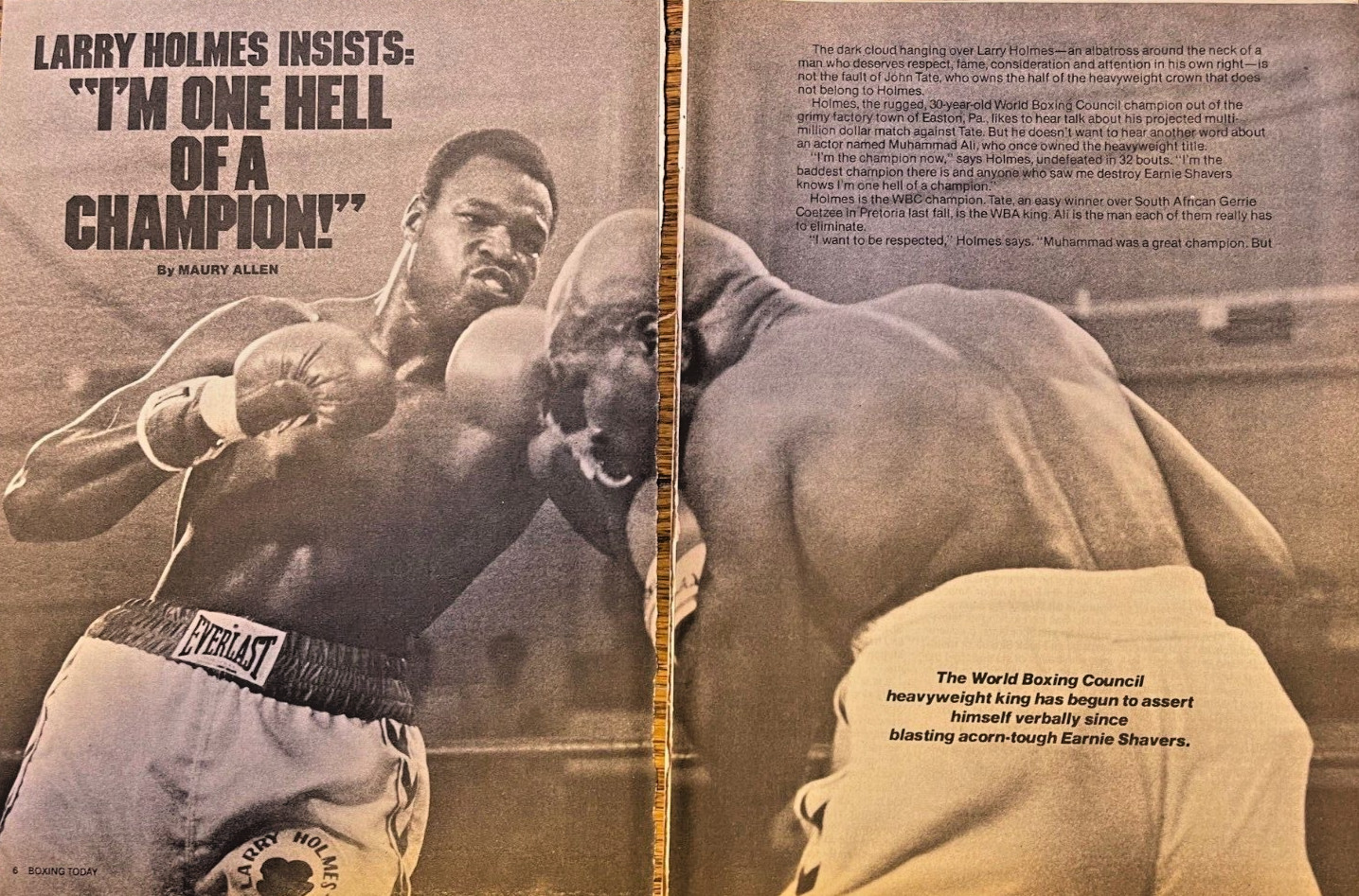 1980 Championship Boxer Larry Holmes
