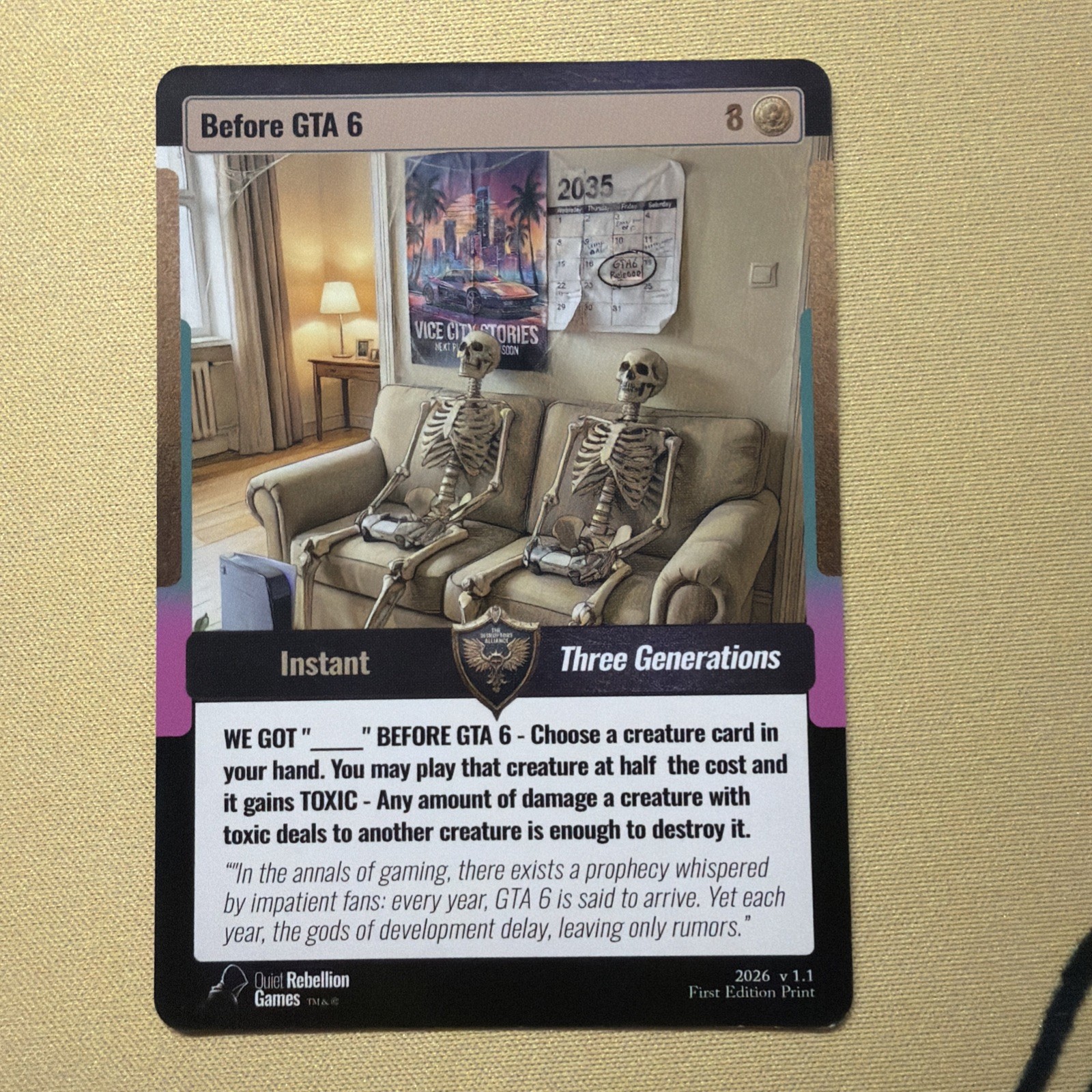 World War Woke – Before GTA 6 – Epstein Files Booster Card – First Edition