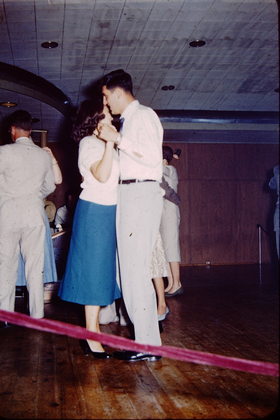 MAY 1958 People Woman Man Dancing Kodachrome Slide CQ-J