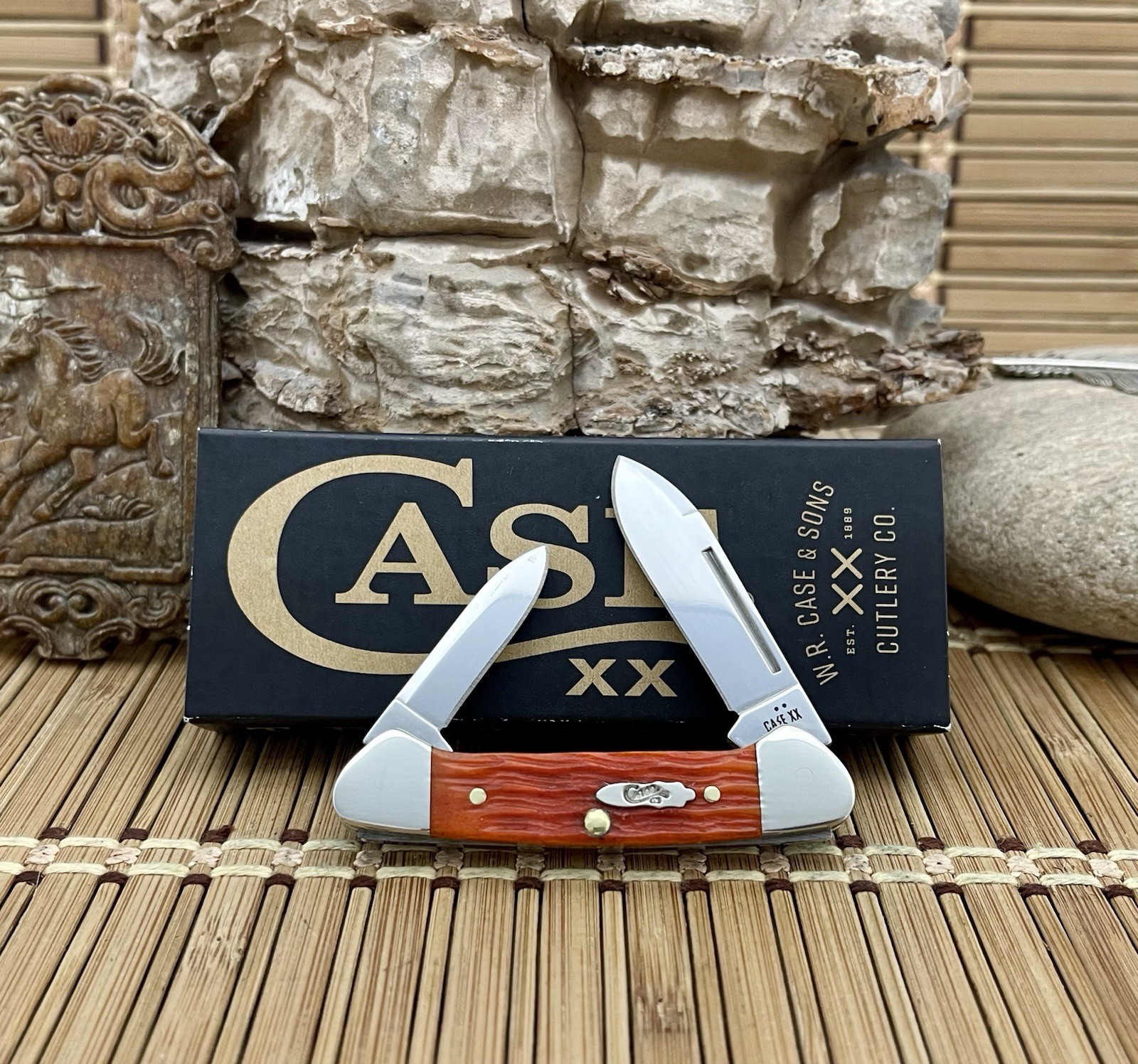 Case XX USA Crandall Jig Tequila Sunrise Bone 57535 Baby Butterbean Pocket Knife