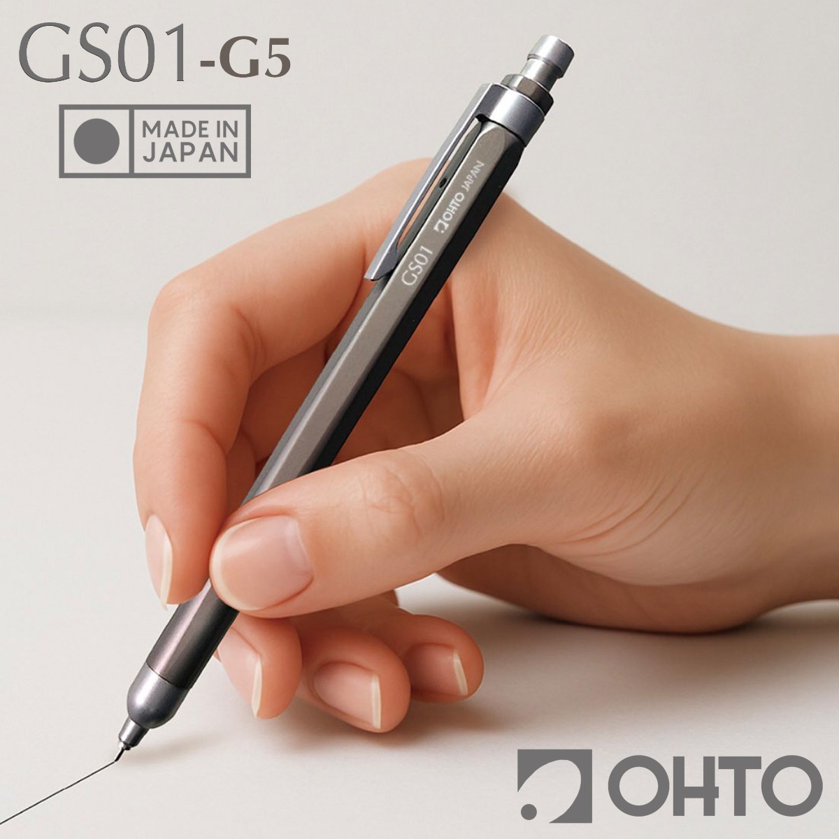 OHTO Aluminum Needle Point Ball Point Pen GS01 0.7mm Made in Japan