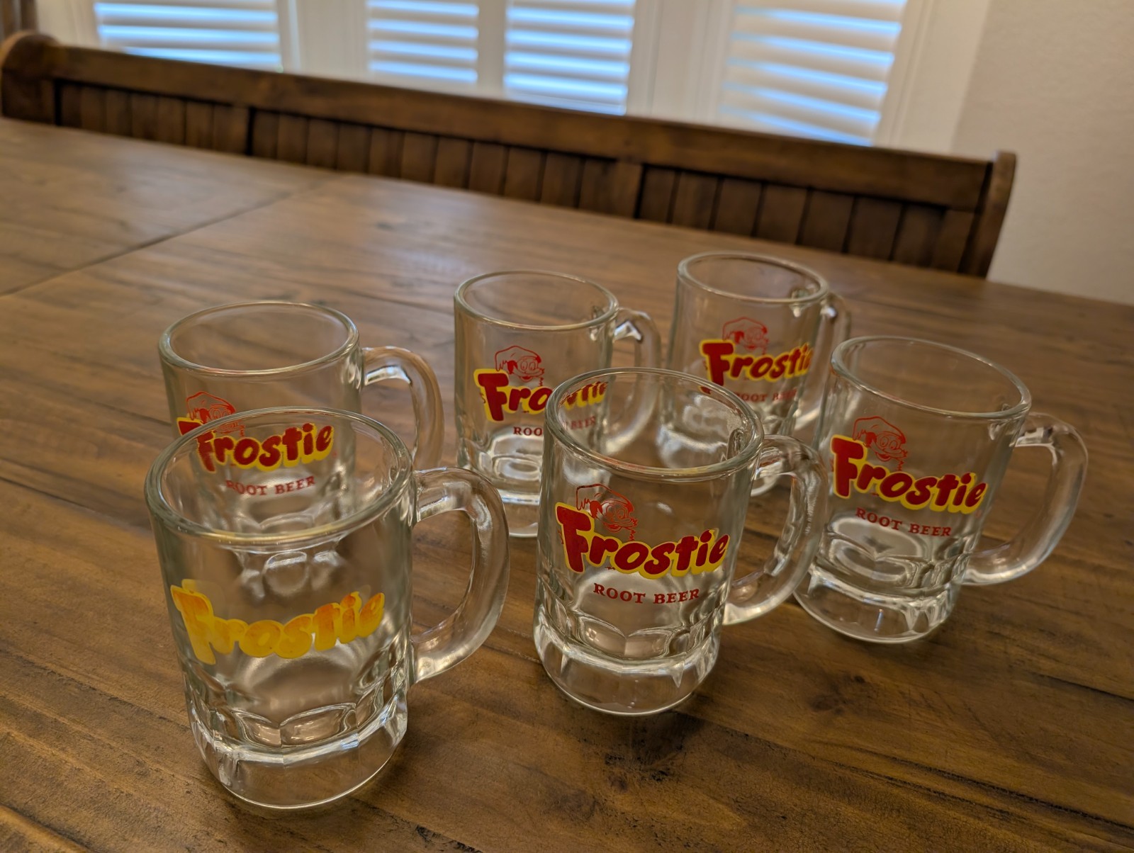 Lot of 6 Vintage Frostie Root Beer Glass Mugs