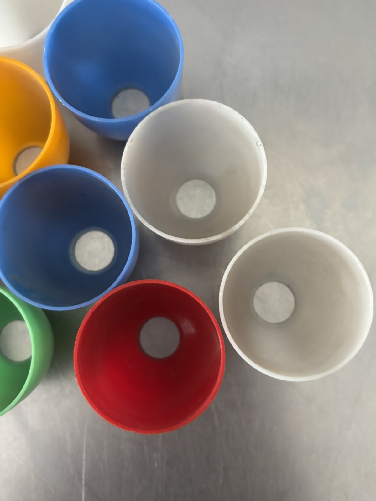 Lot of 10 Vintage Plastic String Light Covers Red Blue Yellow White