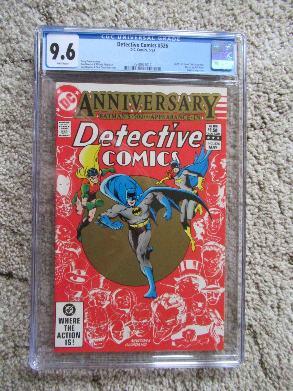 DETECTIVE COMICS #526 CGC 9.6 WP NON-CIRCULATED CASE
