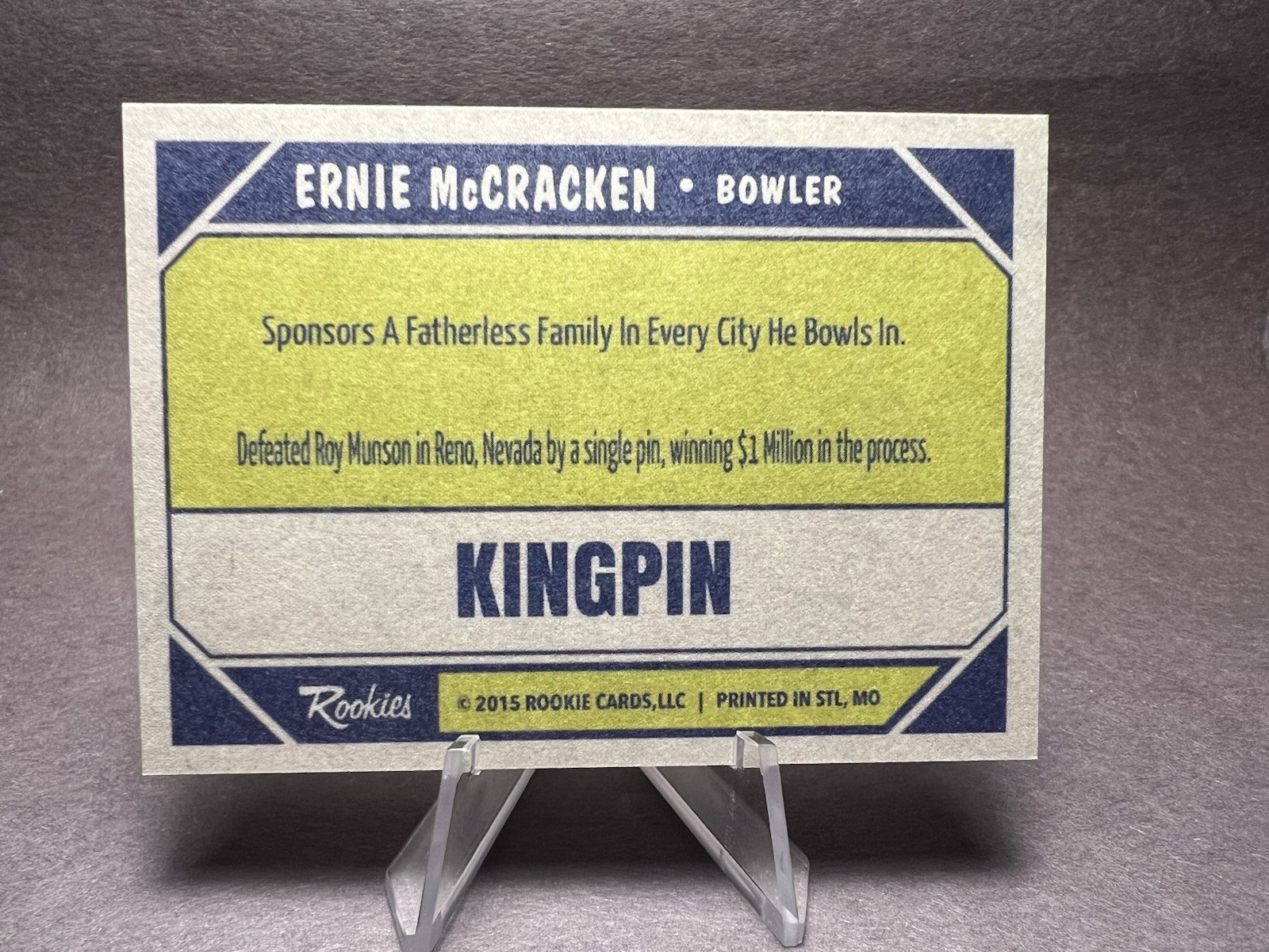 Ernie “Big Ern” McCracken Custom Card – Donruss Rated Rookie Style – Kingpin