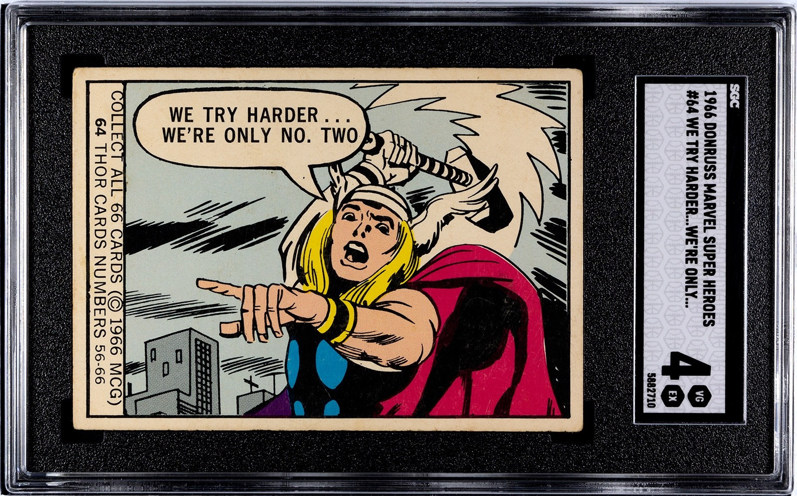 1966 Donruss Marvel Thor Rookie #64 SGC 4