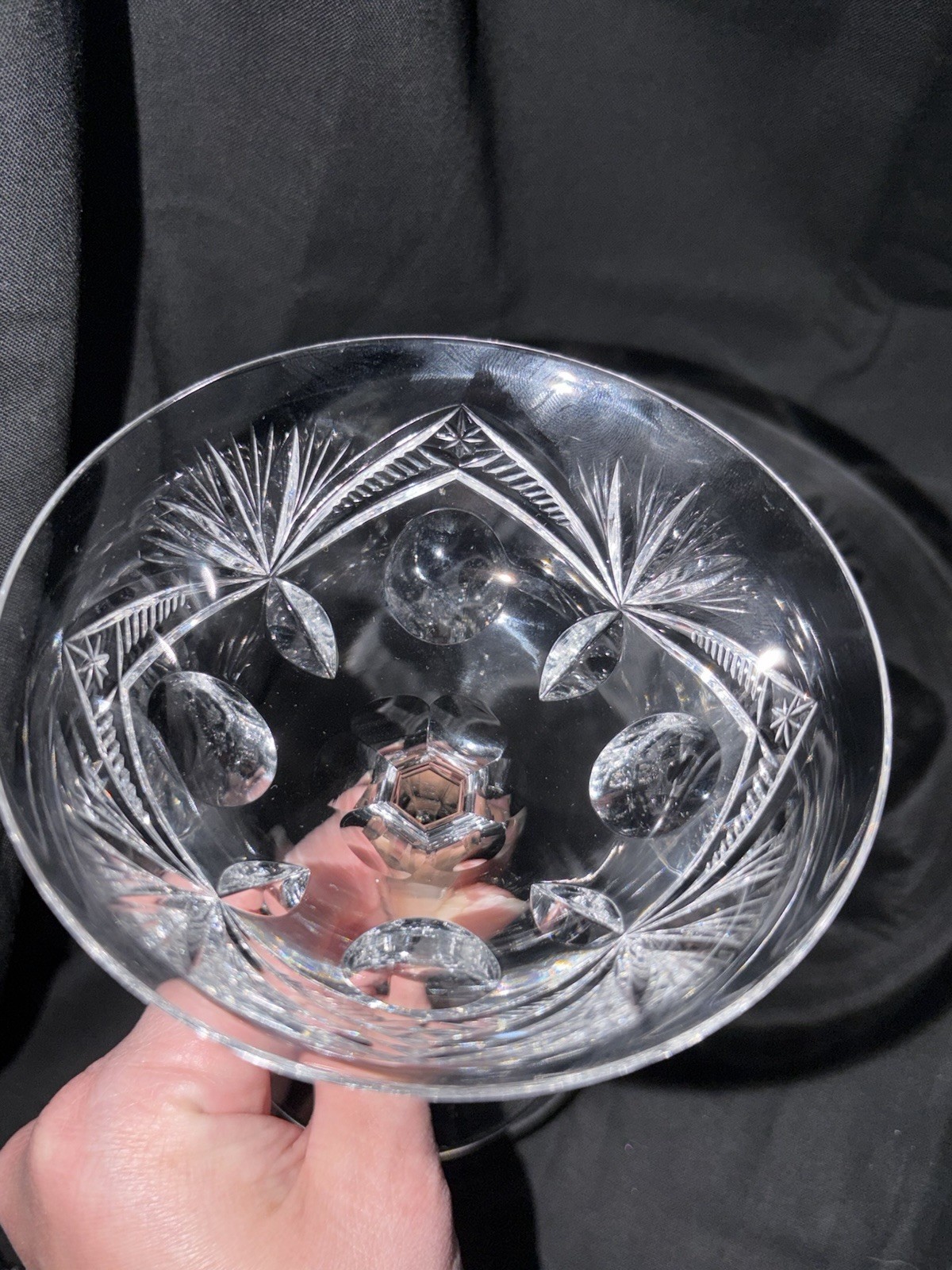 Vintage Nachtmann Andernach Crystal Champagne Sherbet Coupe Glasses Set 2