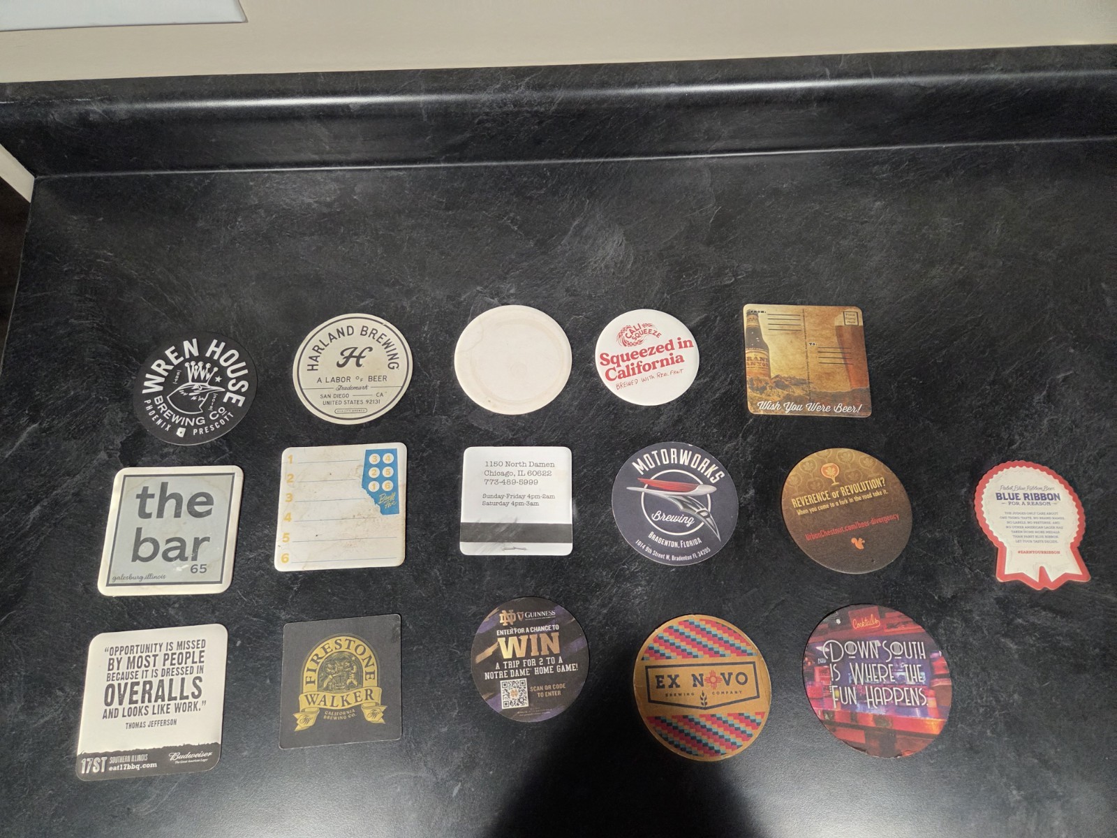 *LOT OF 16!* BEER MATS COASTERS DIFFERENT LOCATIONS