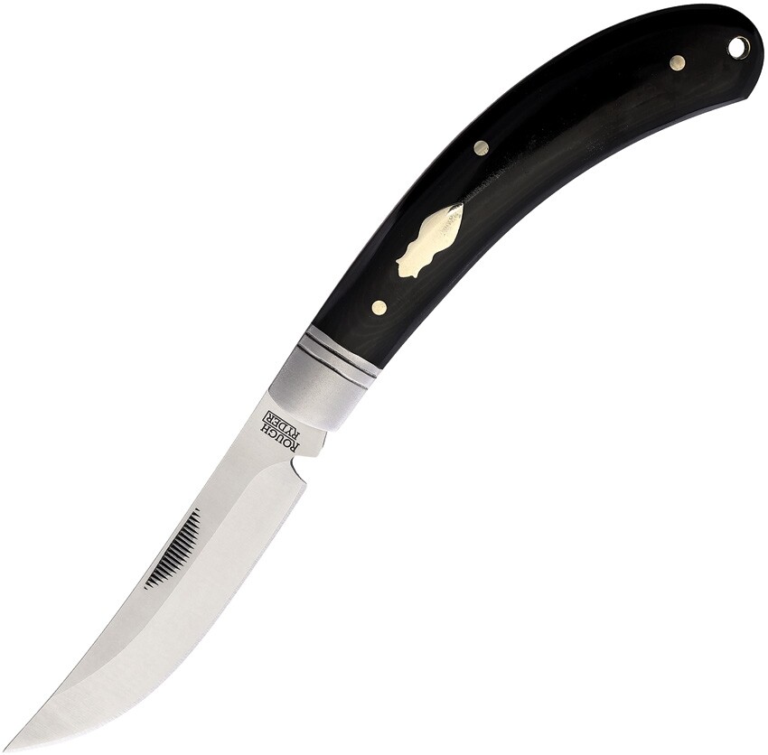 ROUGH RIDER BOW TRAPPER, STAINLESS STEEL, BLACK SYNTHETIC, 4.25″ CLOSED, RR2456