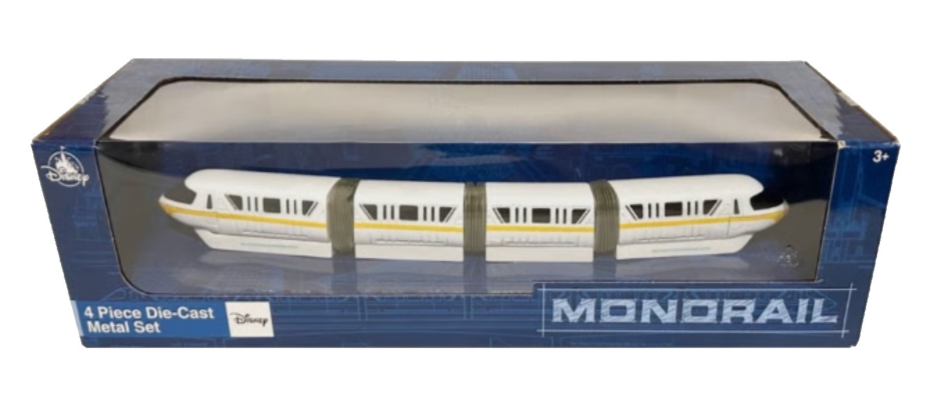 New Disney Parks Yellow Monorail Die Cast Vehicle Car Toy