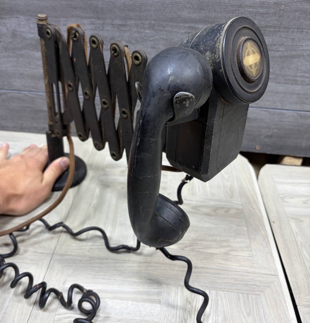 Antique Western Electric Railroad Scissor Candlestick Telephone 1900s Monophone