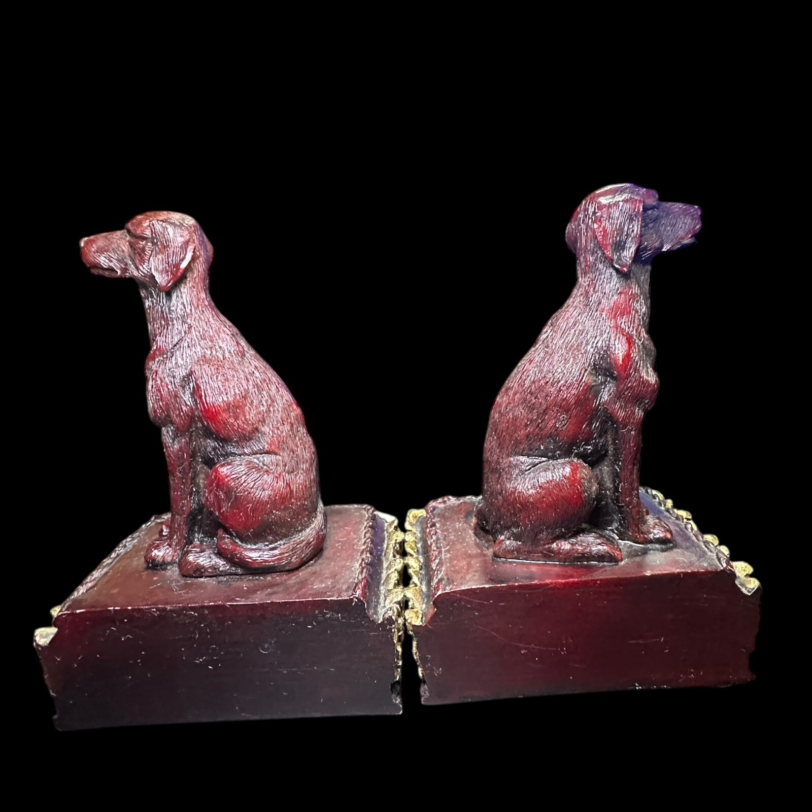 Retriever Book Ends Carved Pair “Has A Slight Damage” As Shown 1997 CBK Ltd