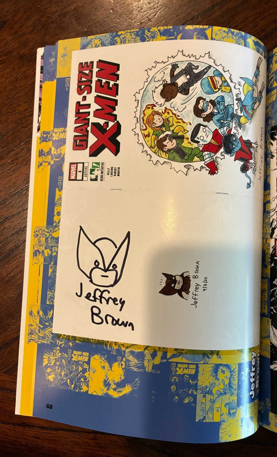 GIANT-SIZE X-MEN 100 PROJECT HC JEFFREY BROWN remarque, Gene Ha, Tim Seeley auto