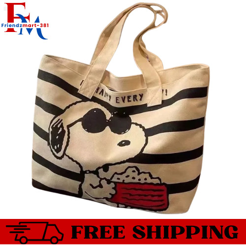 2025 New Starbucks Snoopy Tote Bag Shoulder Bag WHITE/BLACK Color-Free Shipping