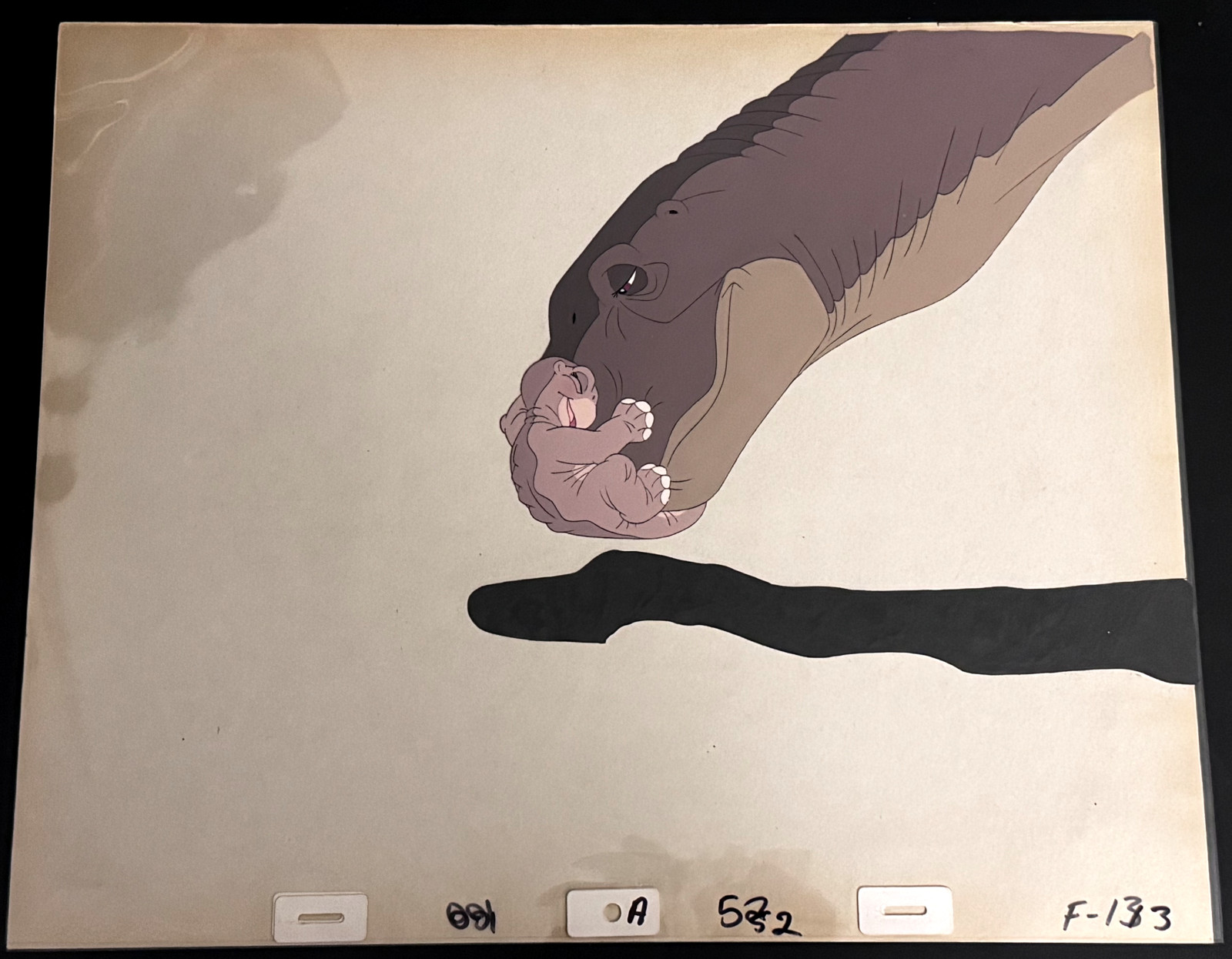 The Land Before Time Original Movie Cel 1988 Littlefoot & Mother