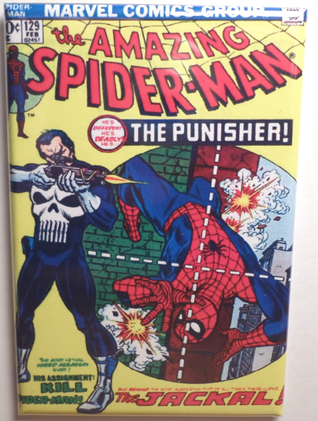 Amazing Spider-Man #129 MAGNET 2″ x 3″ Fridge Locker Spiderman Punisher