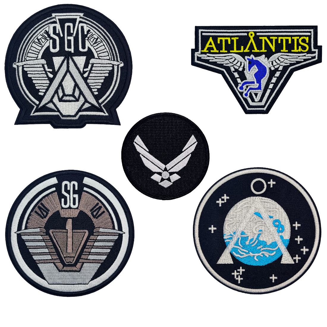 STARGATE SG-1 Costume Patch -5pc Bundle – Iron on Sew on
