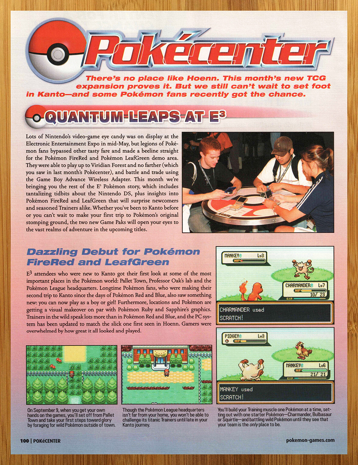 2004 Pokemon Fire Red/Leaf Green GBA Print Ad/Poster Page Authentic Promo Art