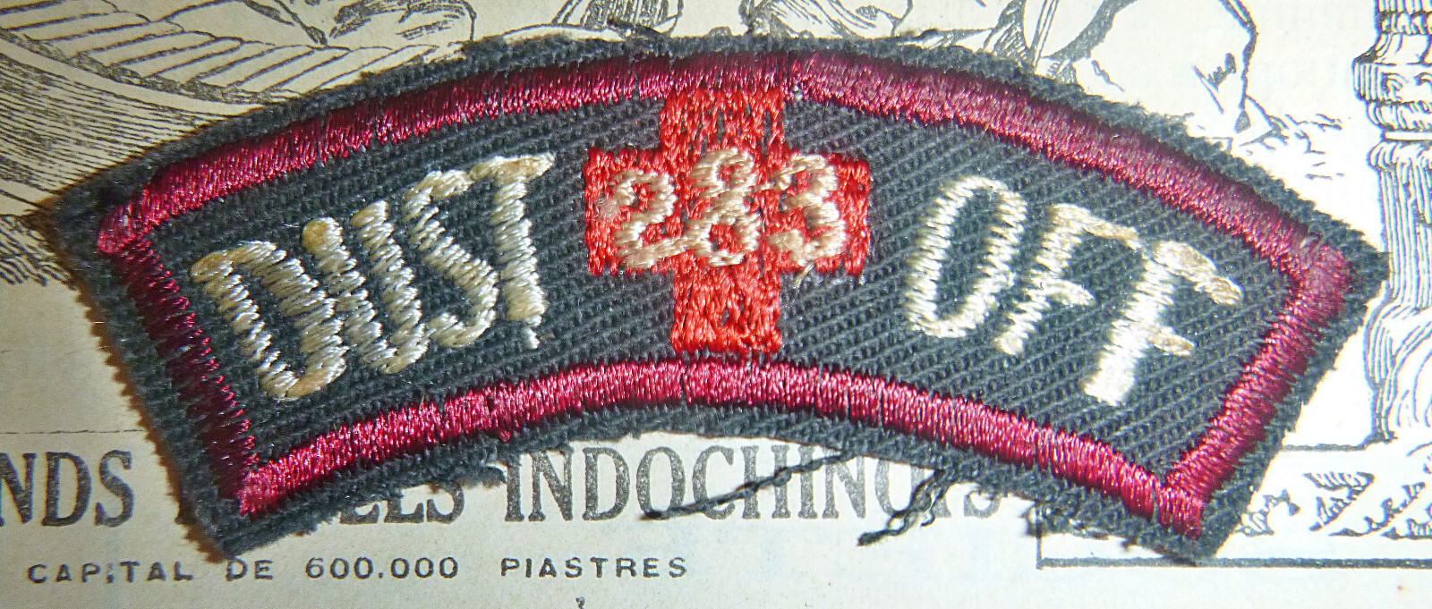 Shoulder Scroll Patch – 283rd Medical Company – Dustoff – Vietnam War – M.959