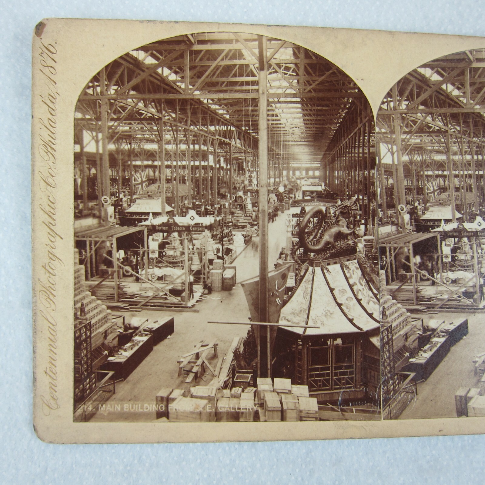 Antique 1884-1885 New Orleans Exposition Stereoview #214 Main Building RARE