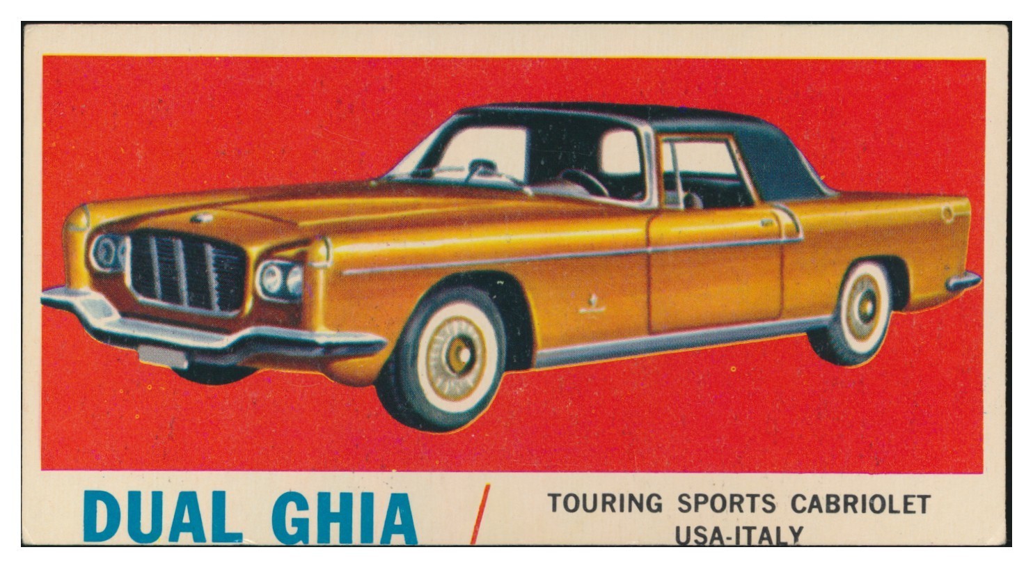 1961 Topps Sports Cards #42.1 Dual Ghia Grey Back
