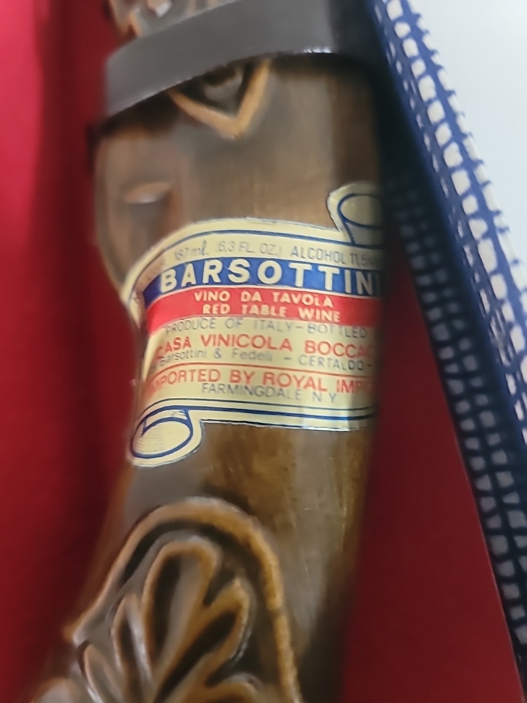 Barsotti Chianti Vino Red Wine 6.3 Fluid OZ Imported By Royal Imports New Sealed