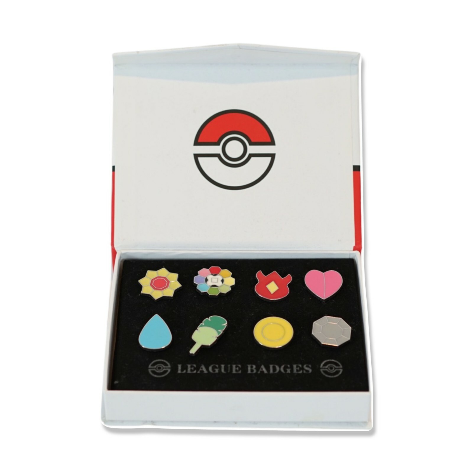 Pokemon Cartoon Anime All 8 Kanto Gym Badges Gen. 1 for Cosplay – Collector Box