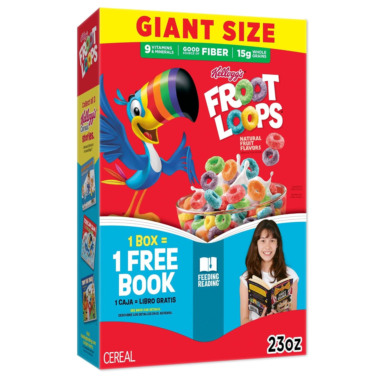 Kellogg’s Froot Loops Original Giant Size Breakfast Cereal 23 oz