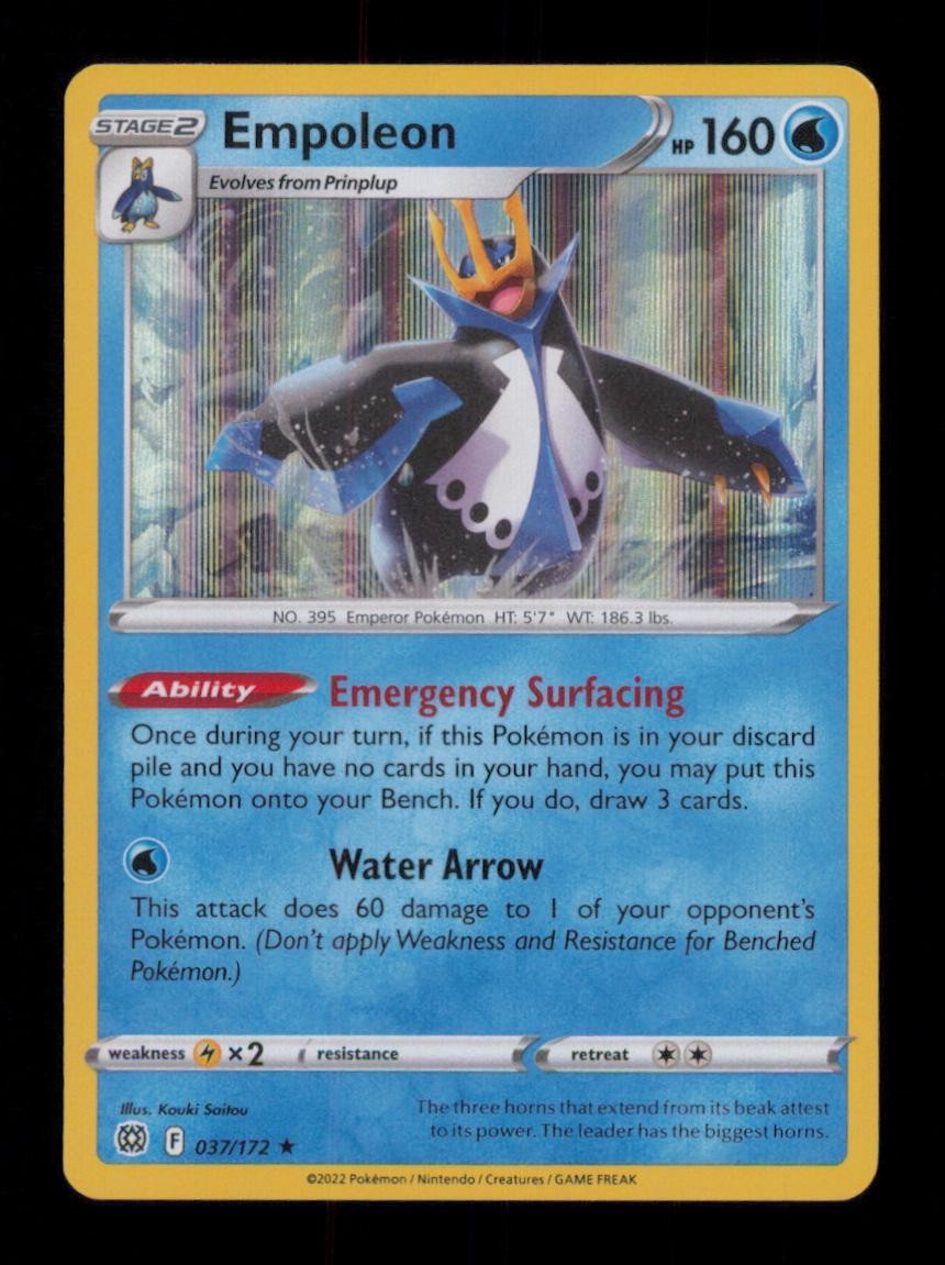 EMPOLEON RARE HOLO 037/172 NM POKEMON