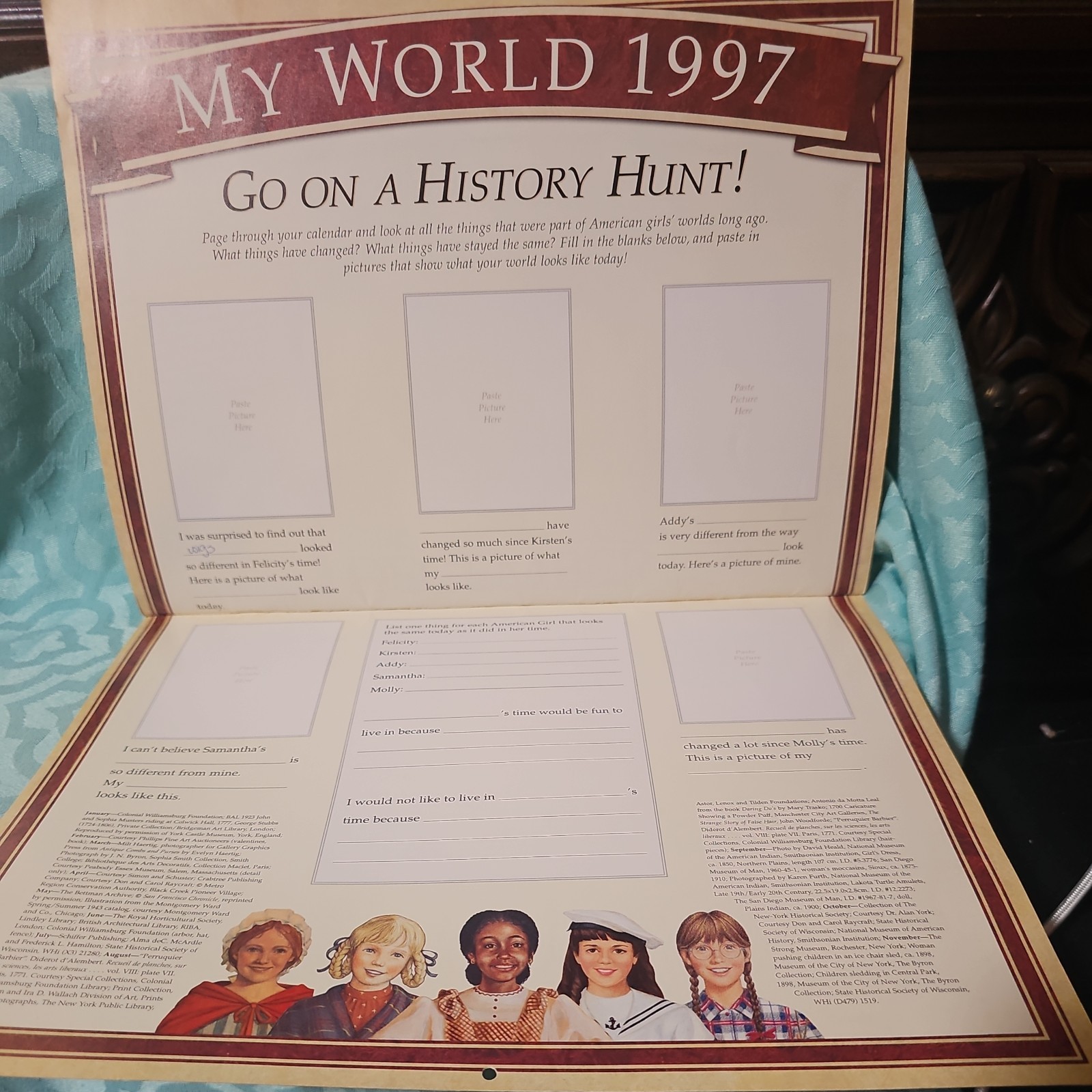 The American Girl Keepsake Calendar: 1997 (great condition, Gently used)