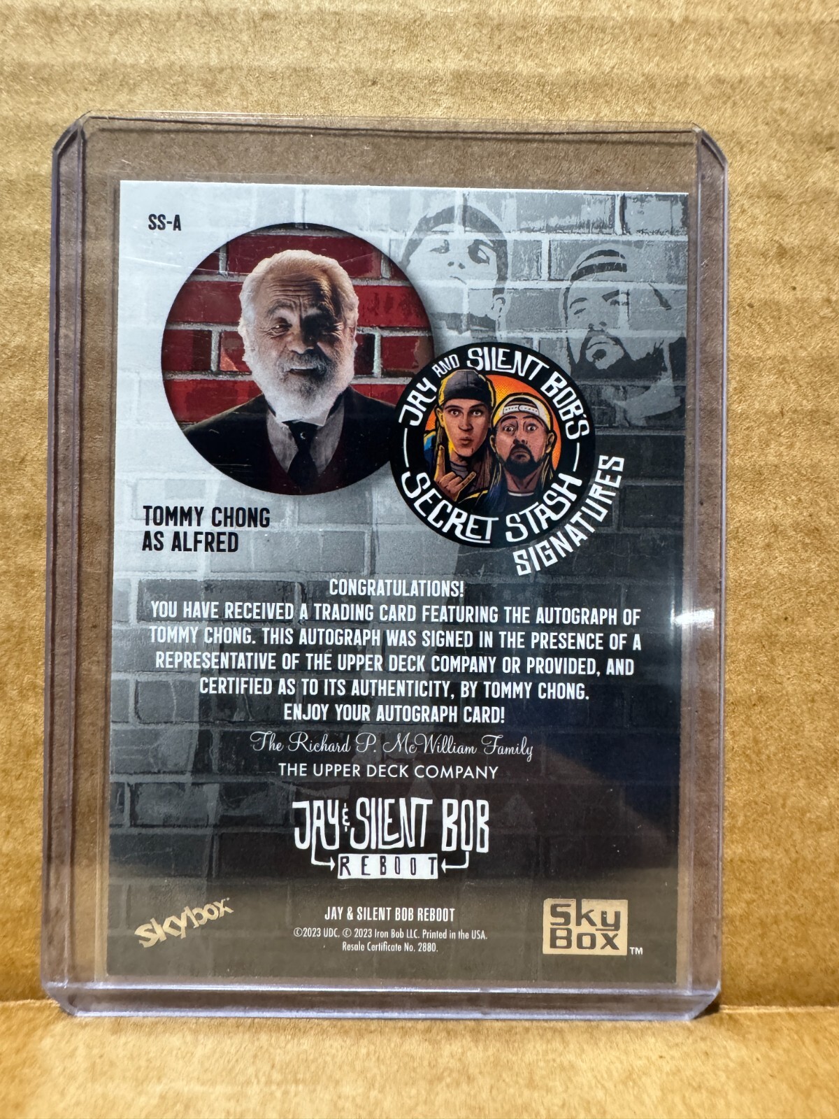 2023 Upper Deck Skybox Jay & Silent Bob Tommy Chong Auto Autograph