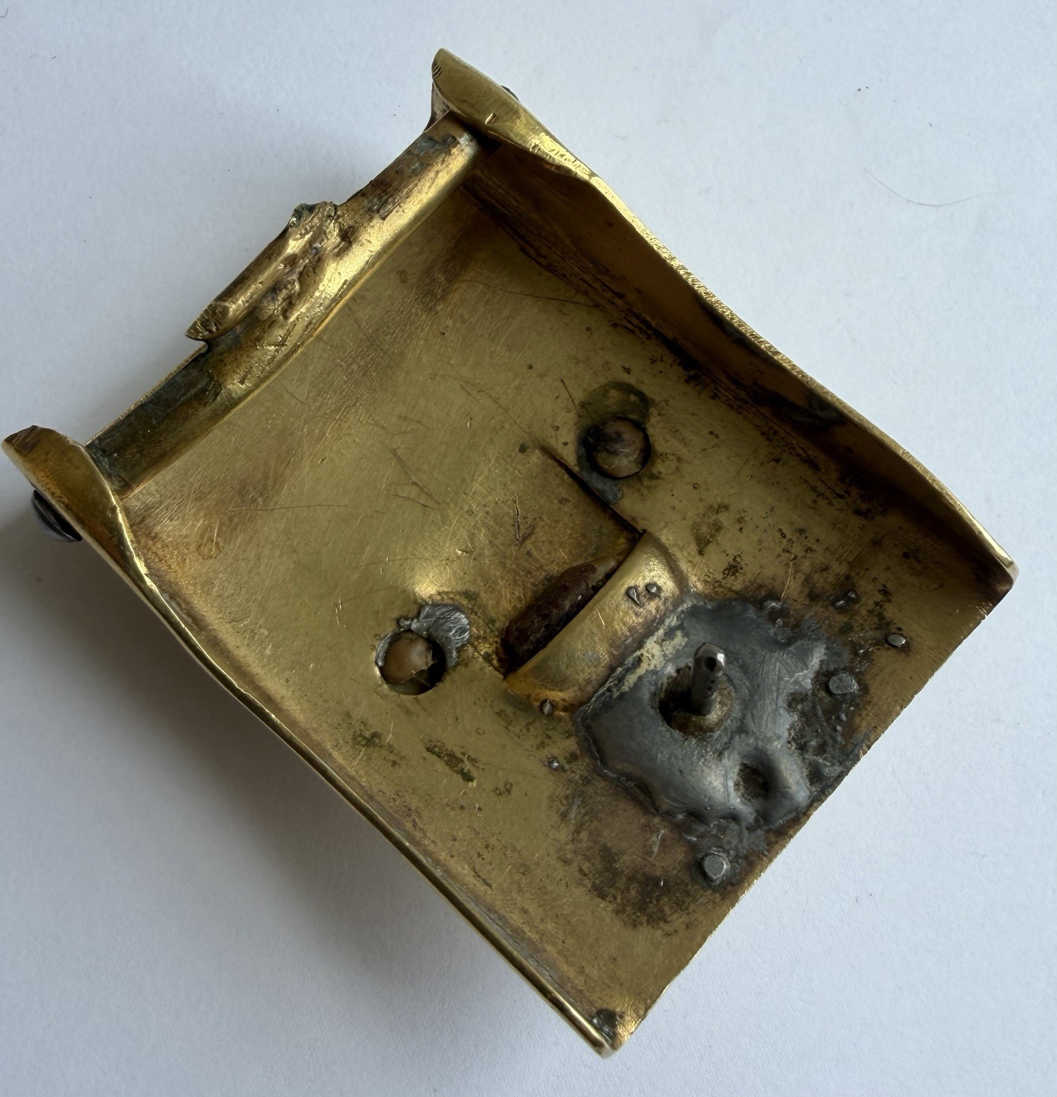 WW1 Prussian Imperial German GOTT MIT UNS Brass Belt Buckle