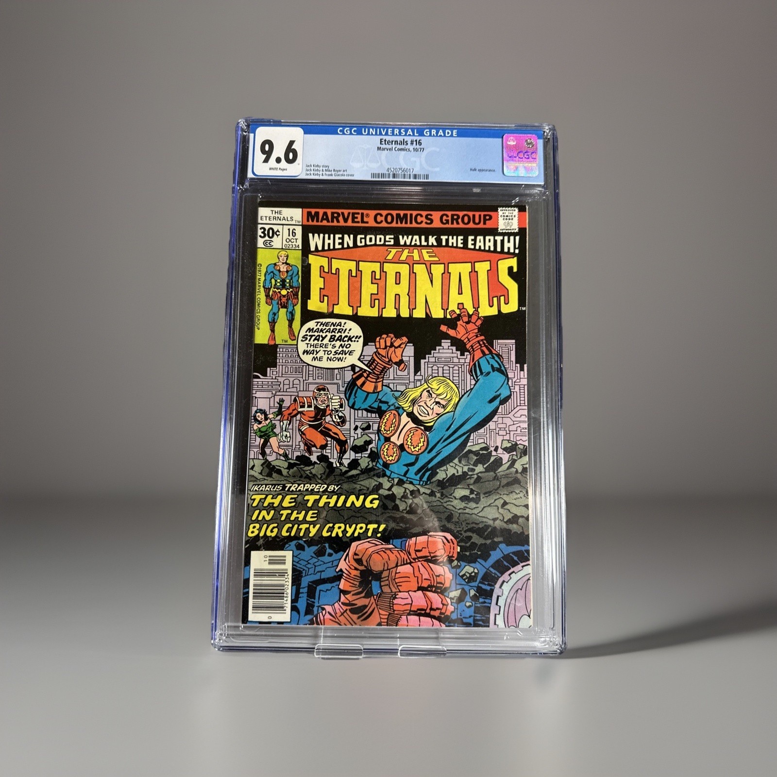 1977 The Eternals #16 CGC 9.6 Dromedan & Hulk 1 St appearance White Pages RARE