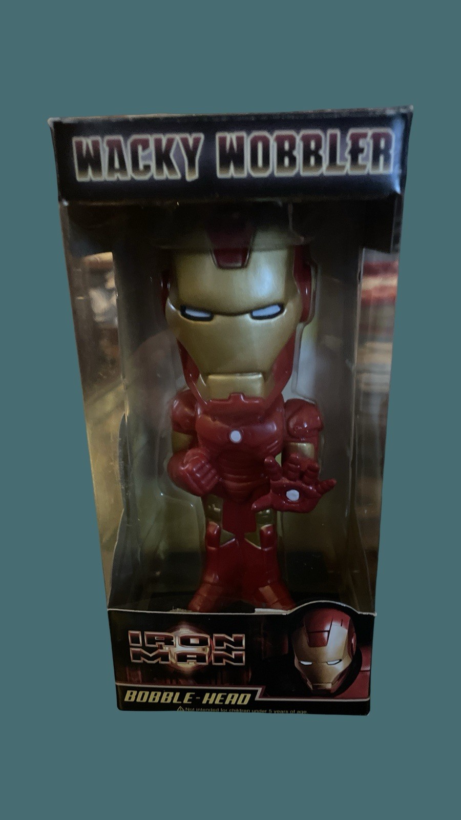 2008 FUNKO IRON MAN Wacky Wobbler Bobble Head: New in Box
