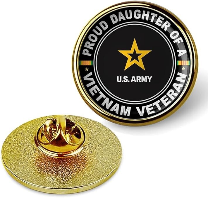 Proud Daughter of a Vietnam Veteran Tie Suit Shirt Lapel Pin – Gold
