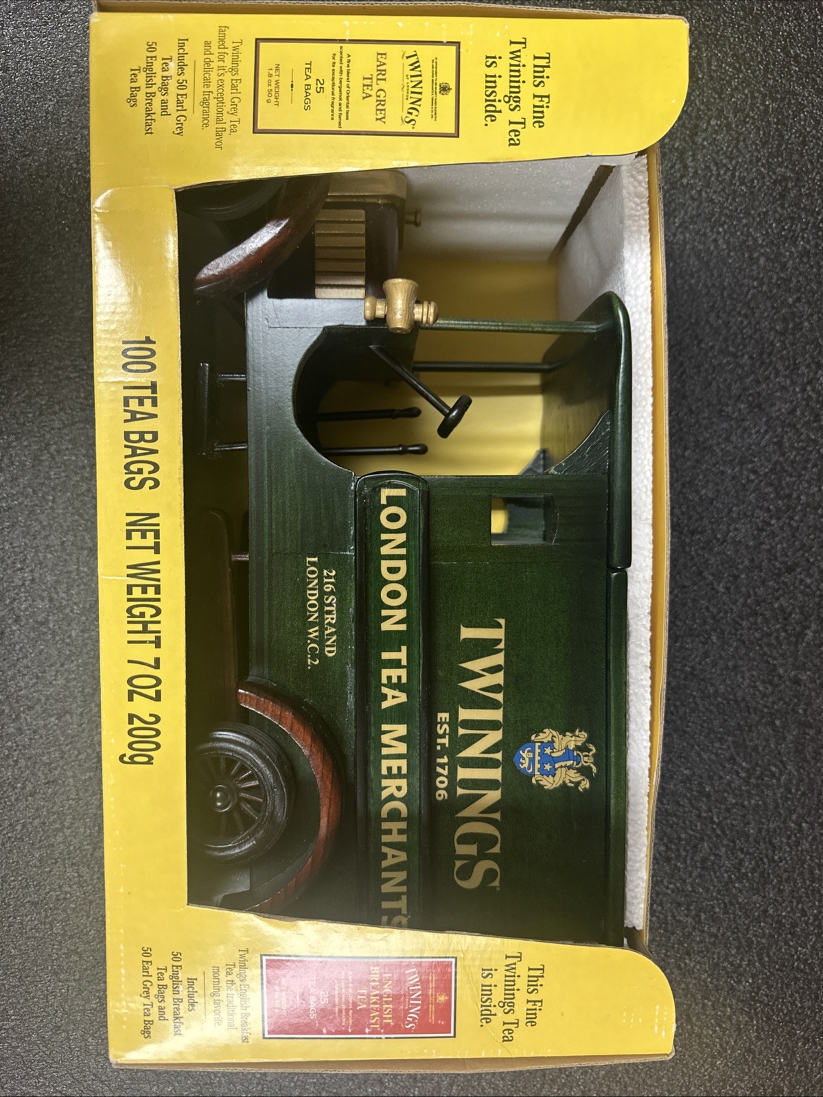 Vintage Twinings Tea Wood Model Delivery Truck Tea Caddy Box NOS In Package Box