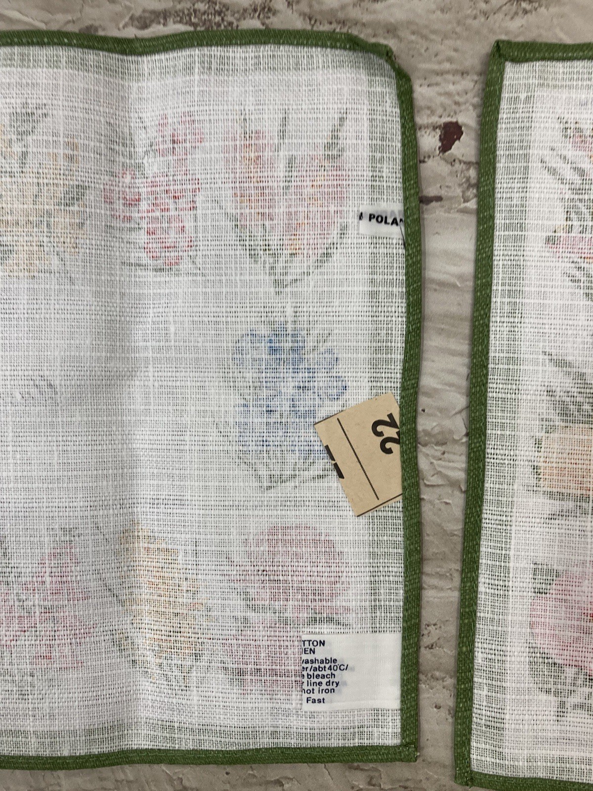 Australian Wildflowers Placemats Linen Cotton Set of 4 Made in Poland NOS