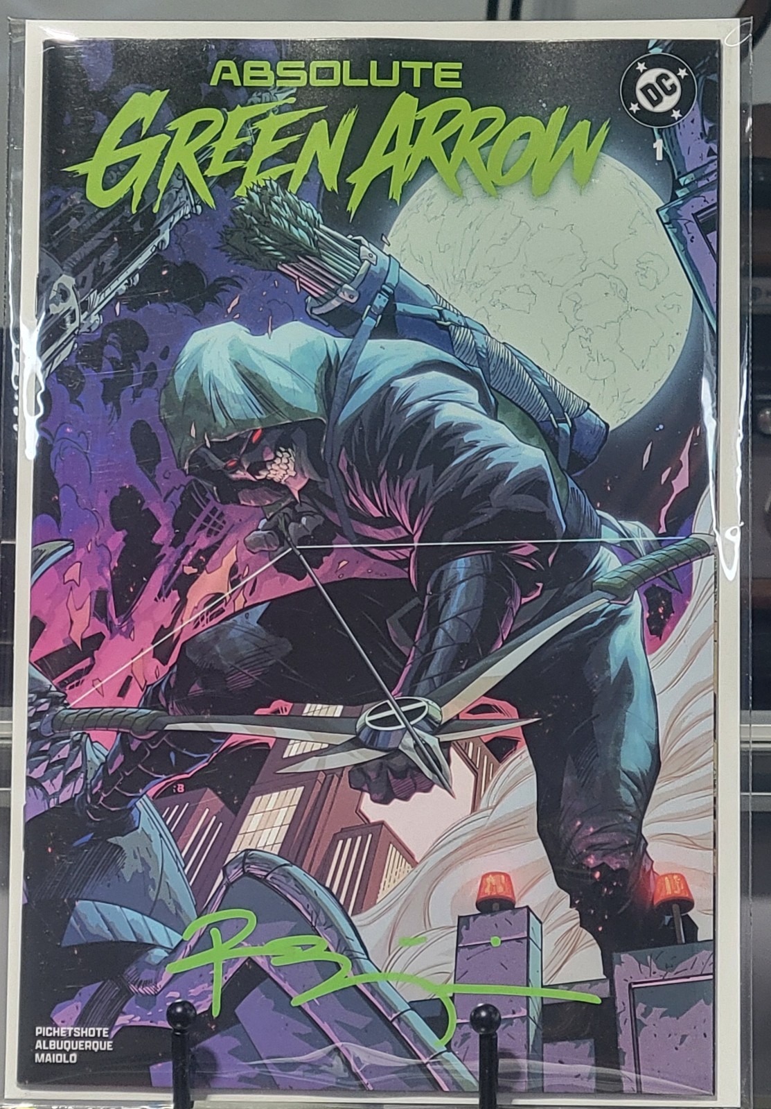Absolute Green Arrow #1 Benjamin RETAILERS EXCLUSIVE TRADE variant SIGNED W/COA