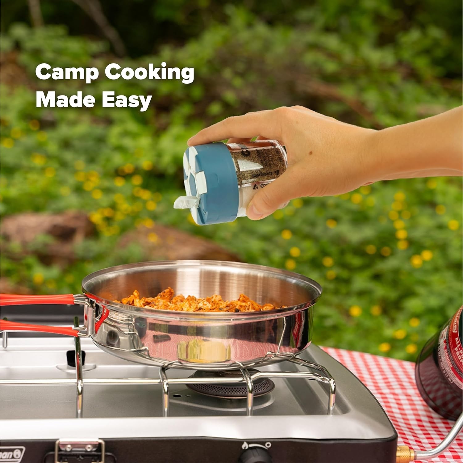 USA-Made 6-in-1 Spice Shaker – Compact & Travel-Friendly for Flavor on the Go