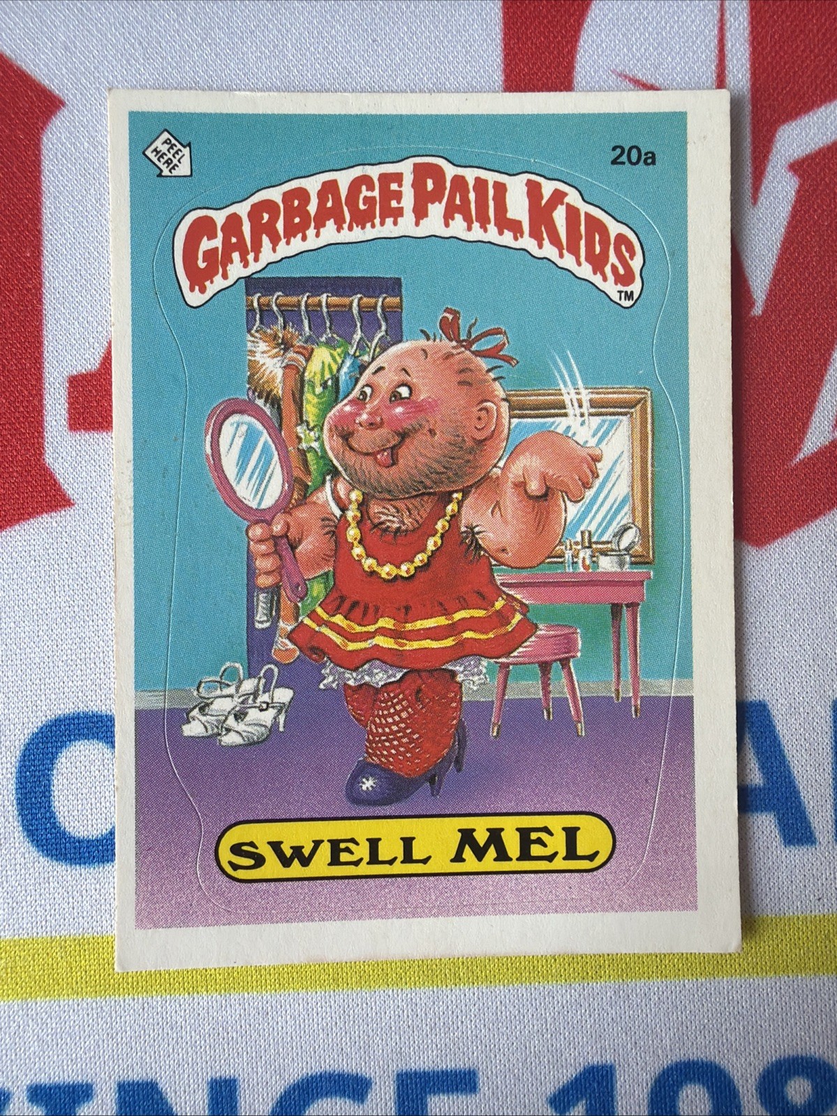 1985 Garbage Pail Kids Stickers Glossy #20a Swell Mel 1st Series OS1