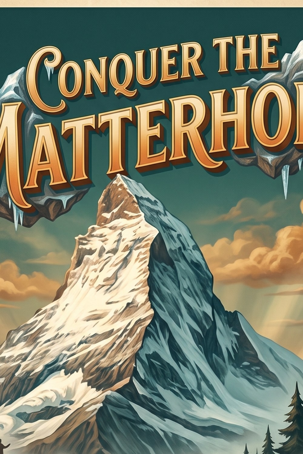 Disney Disneyland Matterhorn Bobsleds Vintage Poster 11×17 Matte
