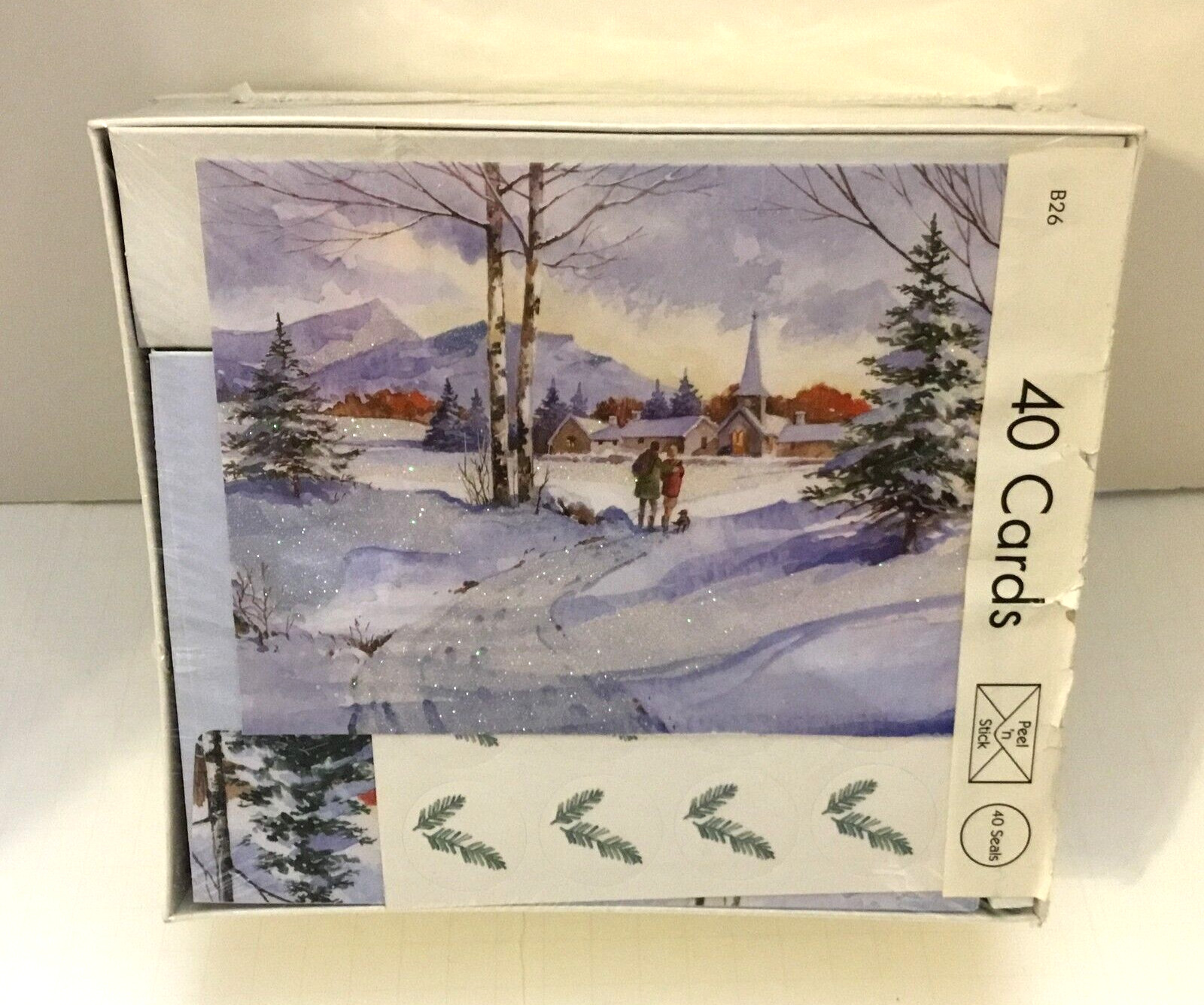 Paper Magic Holiday Cards 40 glitter cards with envelopes and seals