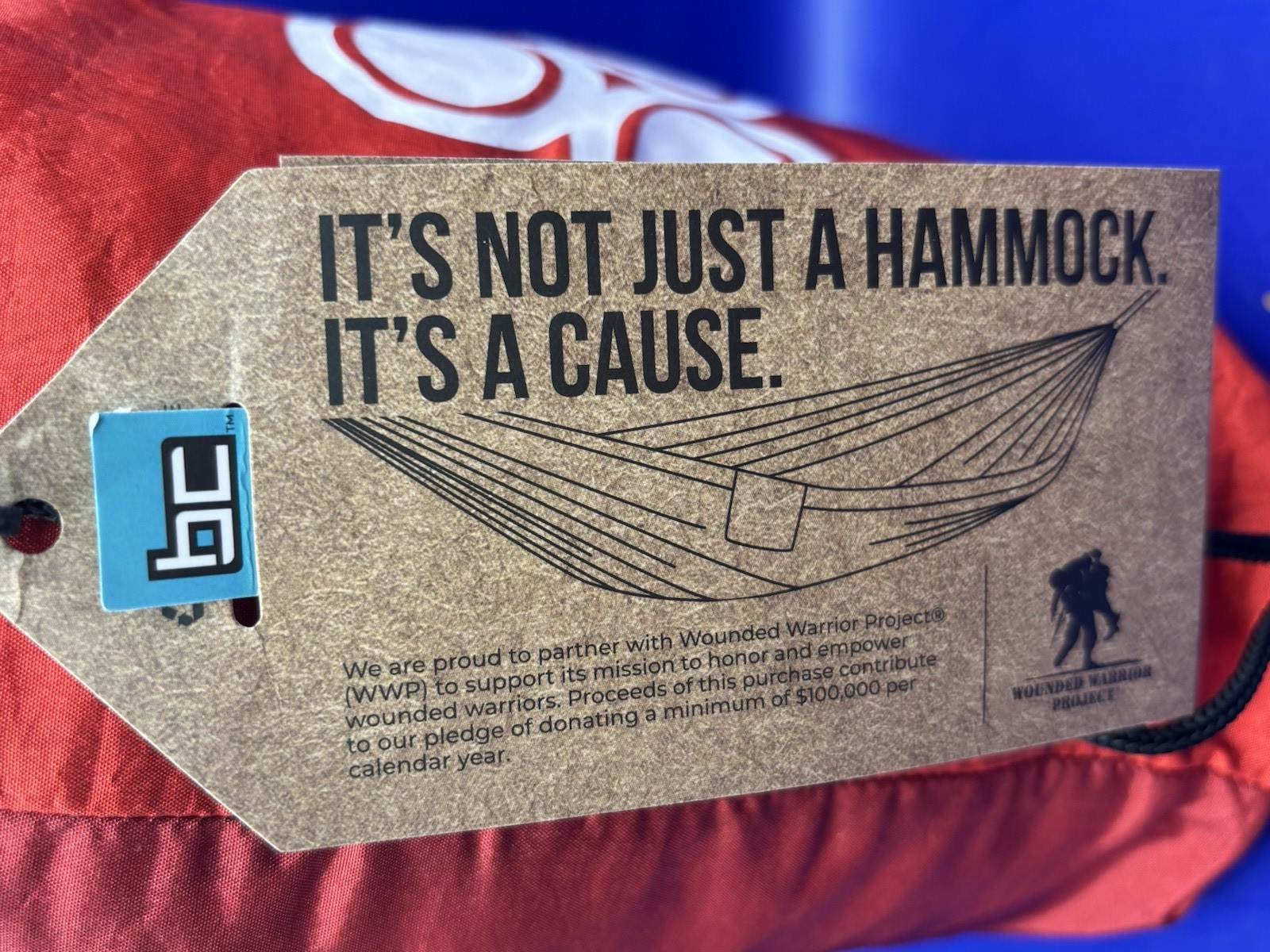 State Farm Logo Red 210T Nylon/Polyester Basecamp Hammock w/ Pouch – New w/ Tag