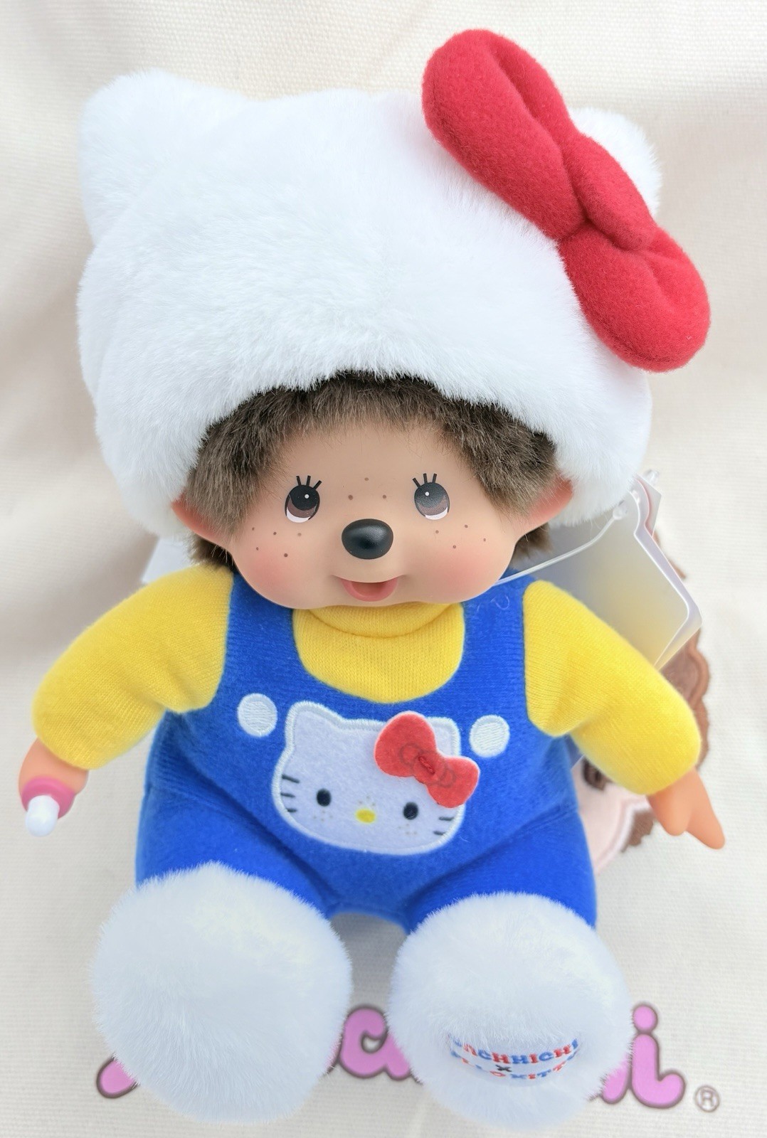 Sekiguchi Hello Kitty x Monchichi Plush- Sanrio Collaboration Limited Edition