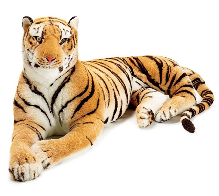 Giant Lying Tiger Plush 25″ H x 58″ L Soft, Cuddly, Realistic and Stuffed Animal