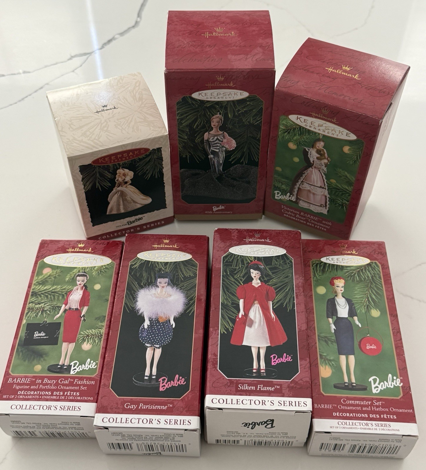 7 Hallmark Keepsake Barbie Ornaments